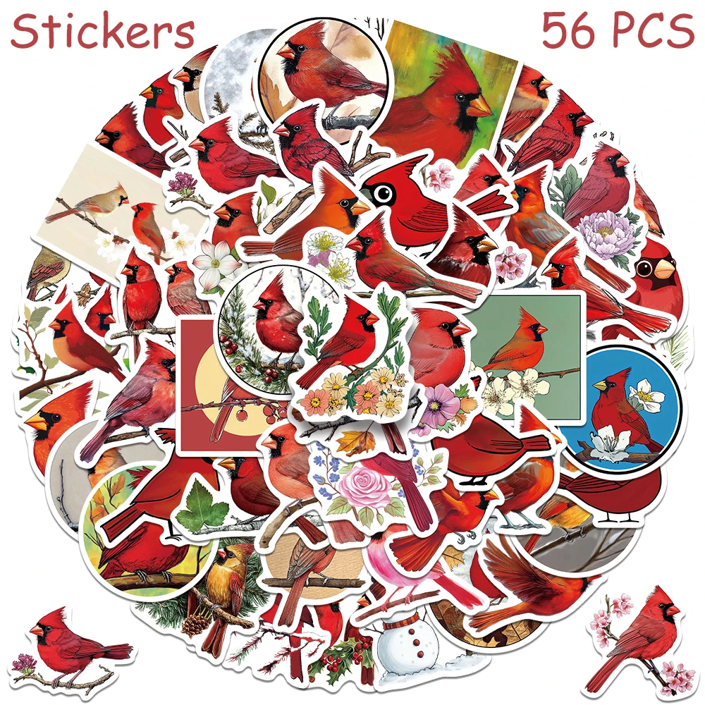 56pcs Red Cardinal Stickers Decals For Laptop Phone Scrapbook Suitcase Skateboard DIY Graffiti Aesthetic Stickers Kids Gifts
56pcs Red Cardinal Stickers Decals For Laptop Phone Scrapbook Suitcase Skateboard DIY Graffiti Aesthetic Stickers Kids Gifts