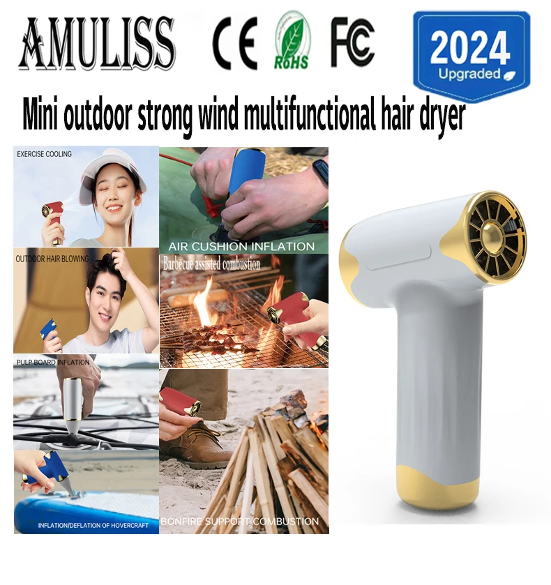 Amuliss 2024 Wireless Handheld Portable high-speed hair dryer Sport Household Appliance Dusting Outdoor inflation aid combustion
Amuliss 2024 Wireless Handheld Portable high-speed hair dryer Sport Household Appliance Dusting Outdoor inflation aid combustion