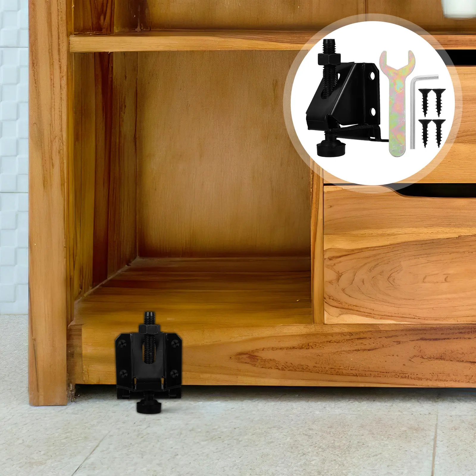 1Set Adjustable Furniture Leveling Feet Side-Mount Heavy Duty Leveler for Cabinets Tables Desks Workbenches Refrigerators
1Set Adjustable Furniture Leveling Feet Side-Mount Heavy Duty Leveler for Cabinets Tables Desks Workbenches Refrigerators