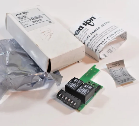 Red Lion Controls PAXCDS10 Plug In Card,Output, Dual Setpoint, 2 SPDT Relays, Plug-In, PAX Series
Red Lion Controls PAXCDS10 Plug In Card,Output, Dual Setpoint, 2 SPDT Relays, Plug-In, PAX Series