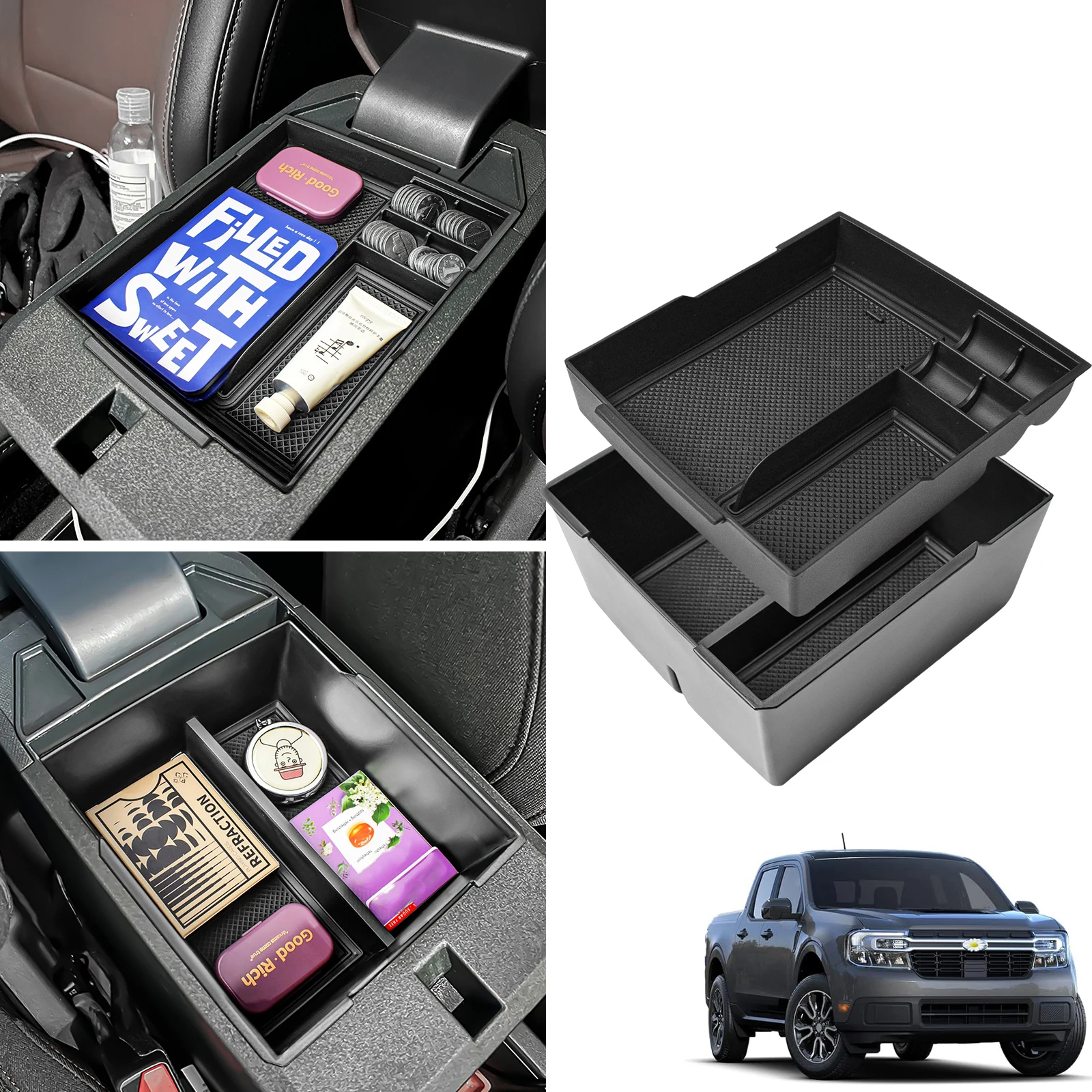 Armrest Storage Tray Double Layers for 2022 2023 2024 2025 Ford Maverick Center Console Organizer Car Accessories Interior Box
Armrest Storage Tray Double Layers for 2022 2023 2024 2025 Ford Maverick Center Console Organizer Car Accessories Interior Box