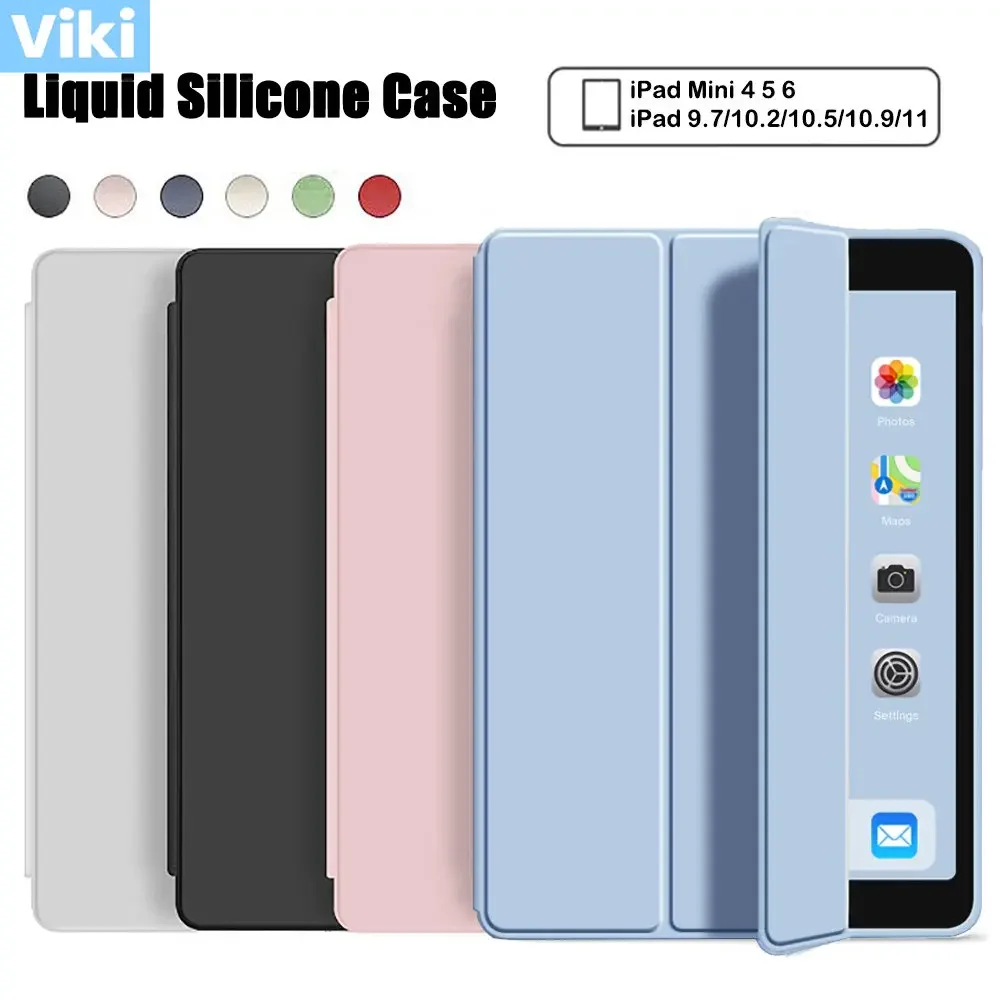 Silicone Case For iPad 9.7 10.2 7/8/9th Generation Pro 10.5 Air 3 4 5 10.9 Mini 4 5 6 Smart Cover For iPad Pro 11 12.9 2018 2020
Silicone Case For iPad 9.7 10.2 7/8/9th Generation Pro 10.5 Air 3 4 5 10.9 Mini 4 5 6 Smart Cover For iPad Pro 11 12.9 2018 2020