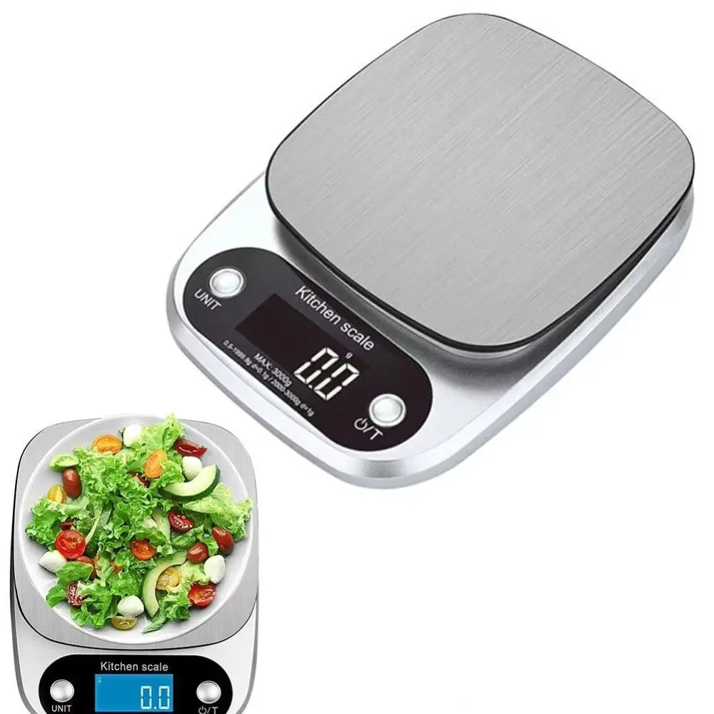 10/5/3Kg Digital Kitchen Scale LCD Display Stainless Steel Electronic Scale Touch Button 0.1g/1g Food Baking Scale Cooking Tools
10/5/3Kg Digital Kitchen Scale LCD Display Stainless Steel Electronic Scale Touch Button 0.1g/1g Food Baking Scale Cooking Tools
