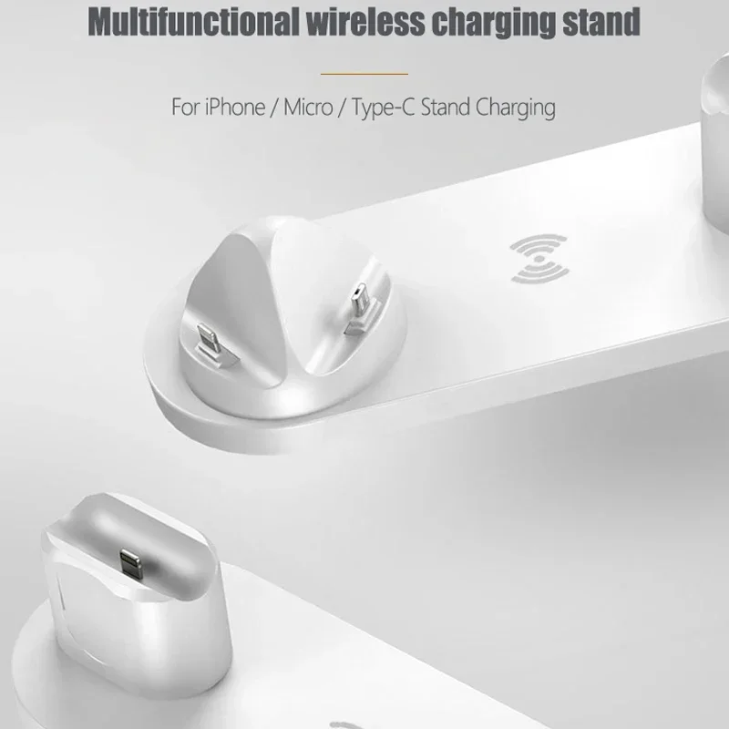 Fast Wireless Charger 6 in 1 Charging Dock Station For iPhone 14 13 12 11 Pro XS MAX Plus For Apple Watch 8 7 6 SE 5 AirPods Pro
Fast Wireless Charger 6 in 1 Charging Dock Station For iPhone 14 13 12 11 Pro XS MAX Plus For Apple Watch 8 7 6 SE 5 AirPods Pro
