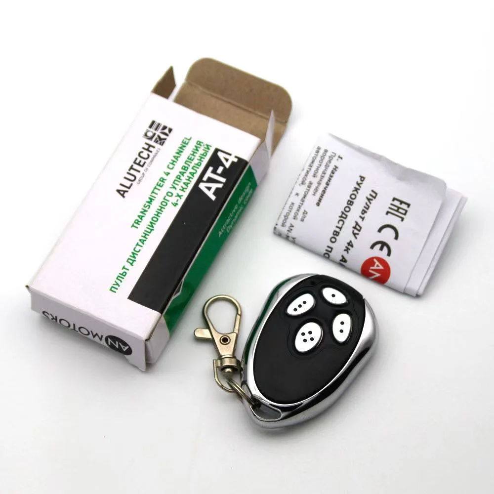 433.92 MHz Rolling Code Garage Door Remote Control Compatible with Alutech AT-4 ASG600 AR-1-500 AN-Motors
433.92 MHz Rolling Code Garage Door Remote Control Compatible with Alutech AT-4 ASG600 AR-1-500 AN-Motors