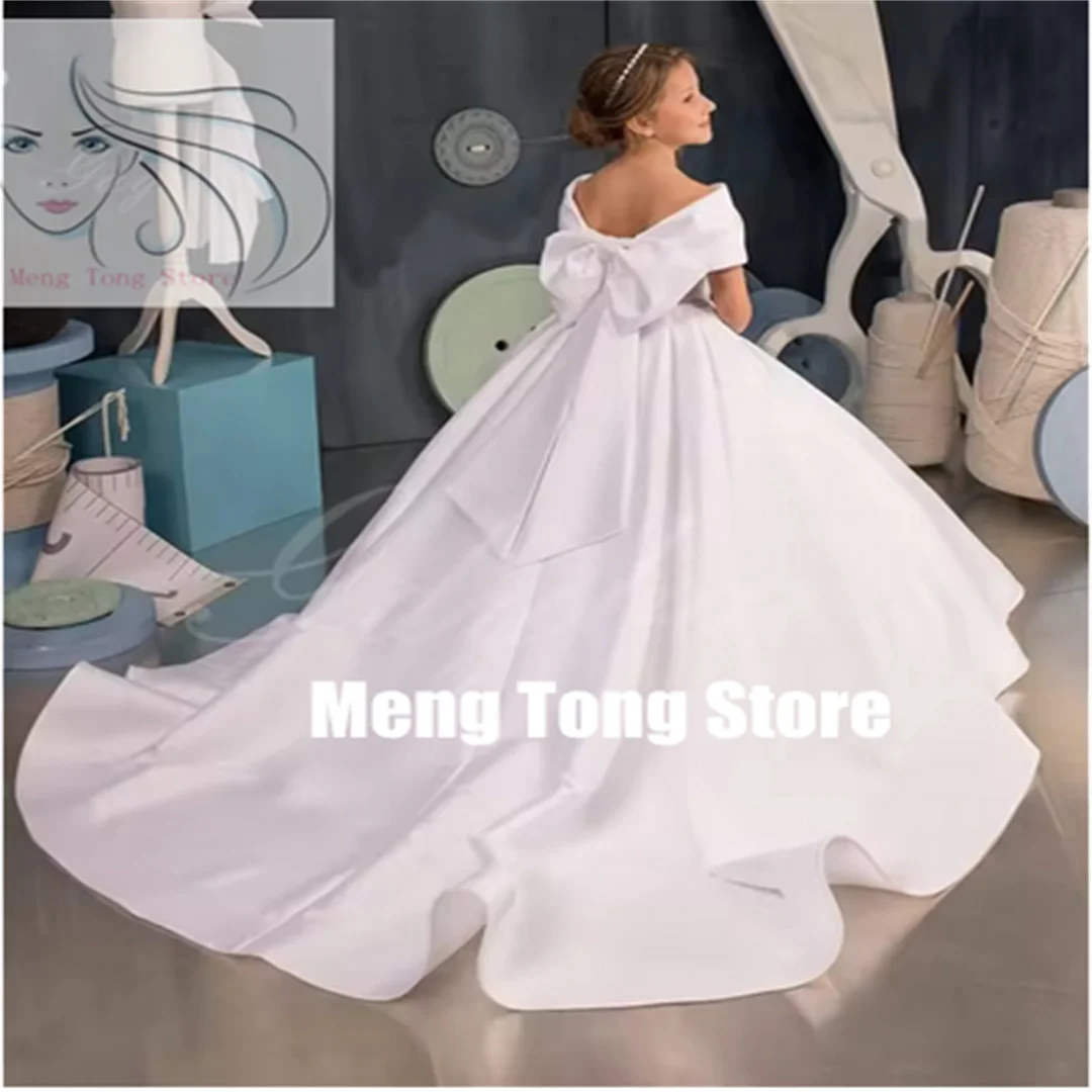 Customized Flower Girl Dress Off Shoulder Princess Dresses for Girls Satin Flower Girl Dresses for Wedding Ball Gown
Customized Flower Girl Dress Off Shoulder Princess Dresses for Girls Satin Flower Girl Dresses for Wedding Ball Gown