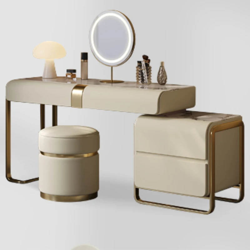 Light luxury makeup table, bedroom marble, custom furniture, bedside table, combination of high-end and simple
Light luxury makeup table, bedroom marble, custom furniture, bedside table, combination of high-end and simple