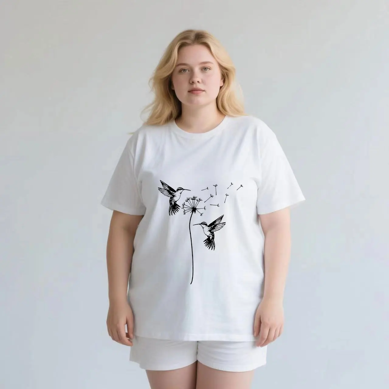 Simple and versatile, loose and popular on campus plus size Ladies' casual short sleeved T-shirt white
Simple and versatile, loose and popular on campus plus size Ladies' casual short sleeved T-shirt white