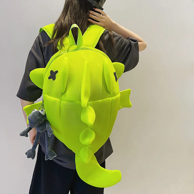 Fluorescent Green Shark Backpack Fashion Korean Women's School Shoulder Bags Solid Color Simple Casual Book Bags for Teenager
Fluorescent Green Shark Backpack Fashion Korean Women's School Shoulder Bags Solid Color Simple Casual Book Bags for Teenager