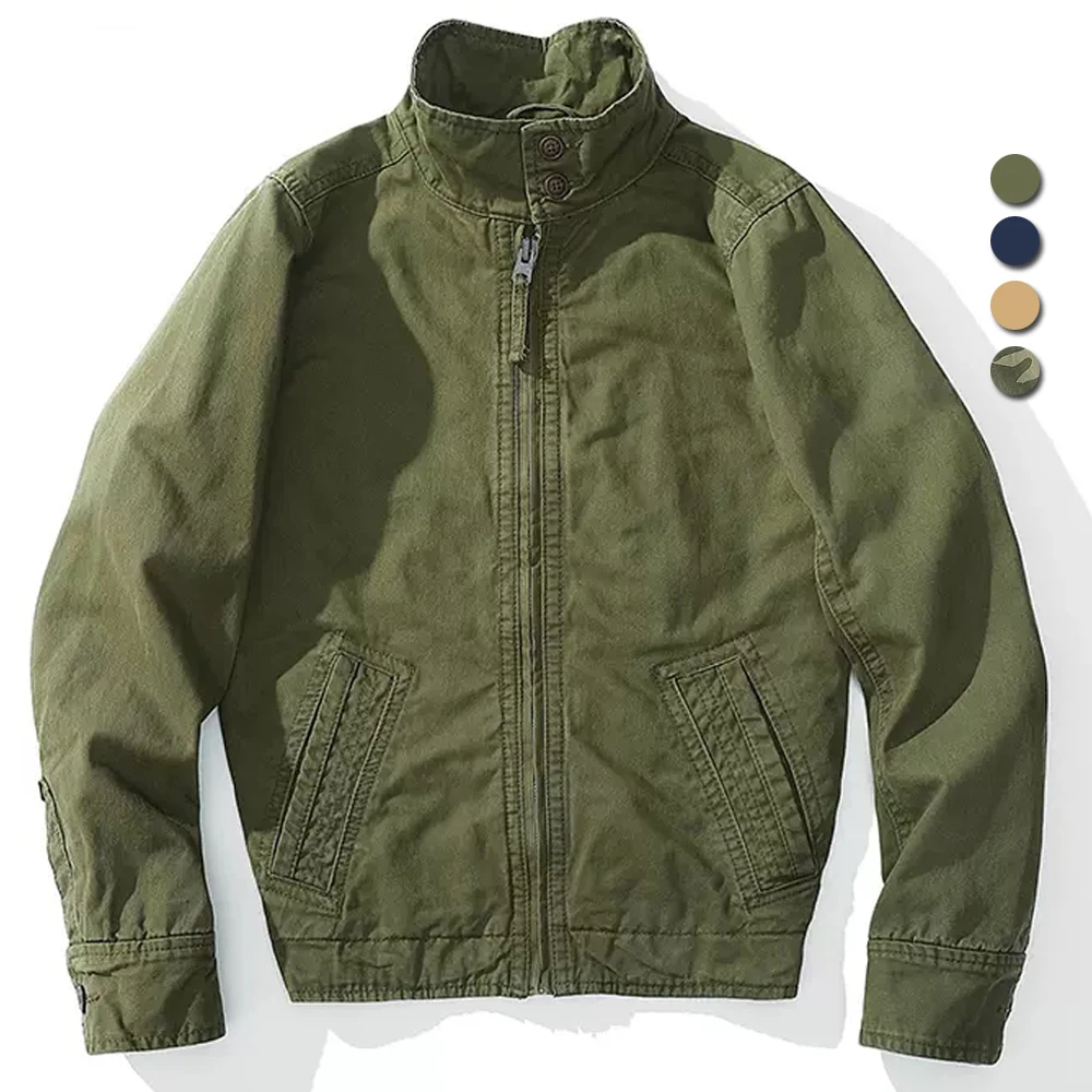 American Casual Tooling Jacket Men Vintage Pure Cotton Wash Stand Collar Bomber Jackets Camouflage Tactical Denim Tops
American Casual Tooling Jacket Men Vintage Pure Cotton Wash Stand Collar Bomber Jackets Camouflage Tactical Denim Tops