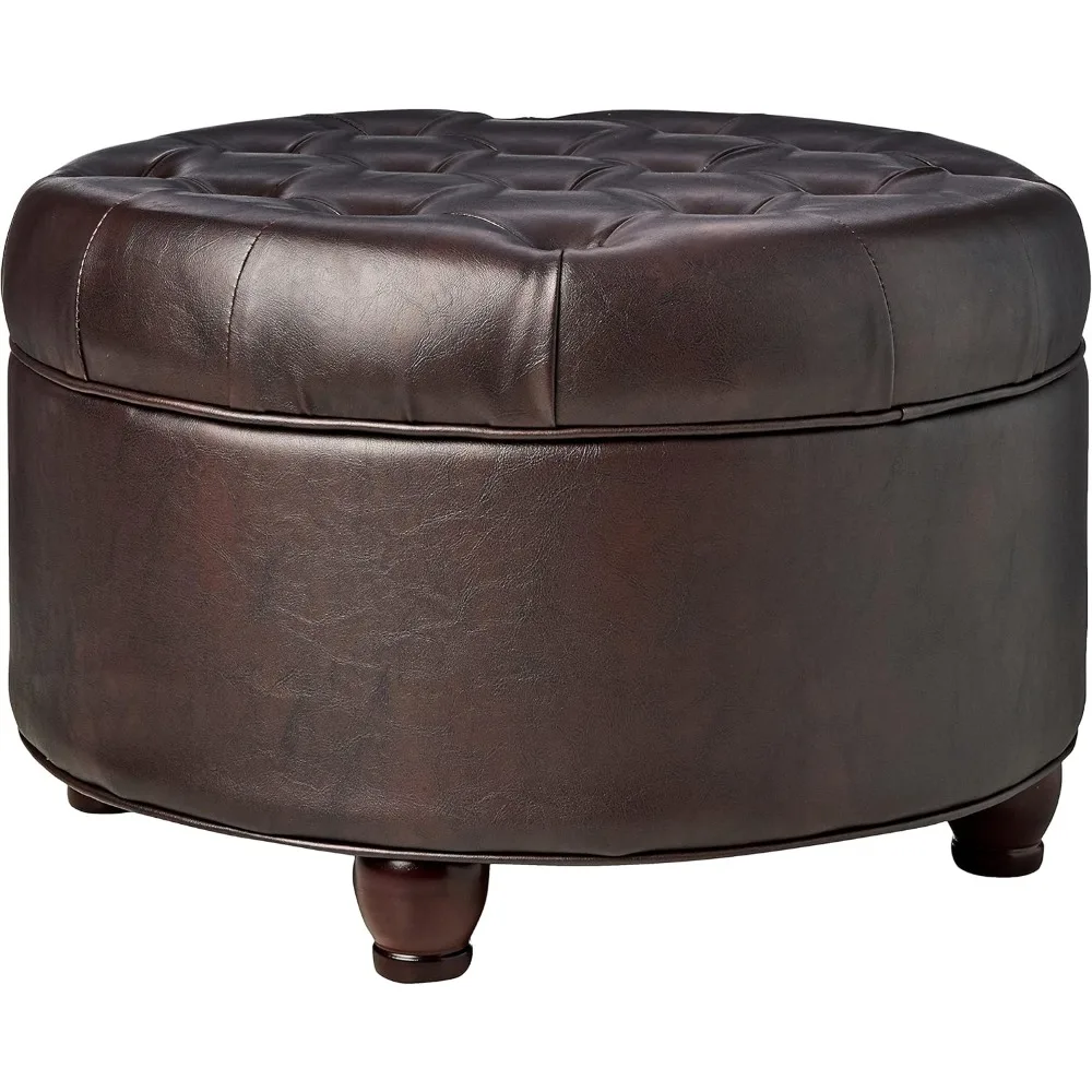 Homepop Home Decor | Button Tufted Faux Leather Round Storage Ottoman | Ottoman with Storage for Living Room & Bedroom (Distress
Homepop Home Decor | Button Tufted Faux Leather Round Storage Ottoman | Ottoman with Storage for Living Room & Bedroom (Distress