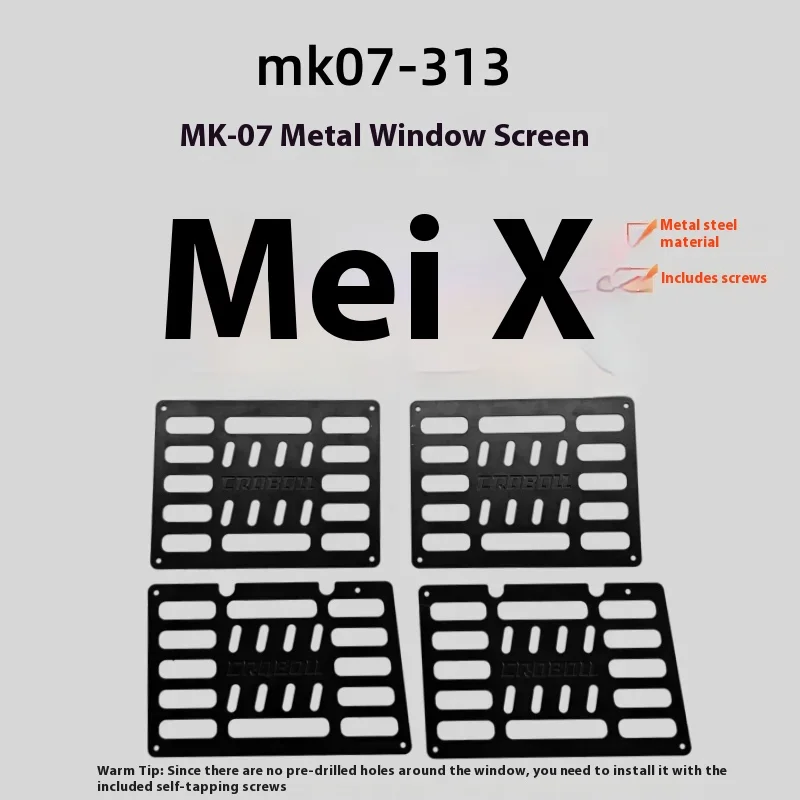 MK07/JK07 Pro Metal Upgraded Parts Aluminum Alloy Front and Rear Axle Housing Black/Silver Metal Window Mesh
MK07/JK07 Pro Metal Upgraded Parts Aluminum Alloy Front and Rear Axle Housing Black/Silver Metal Window Mesh