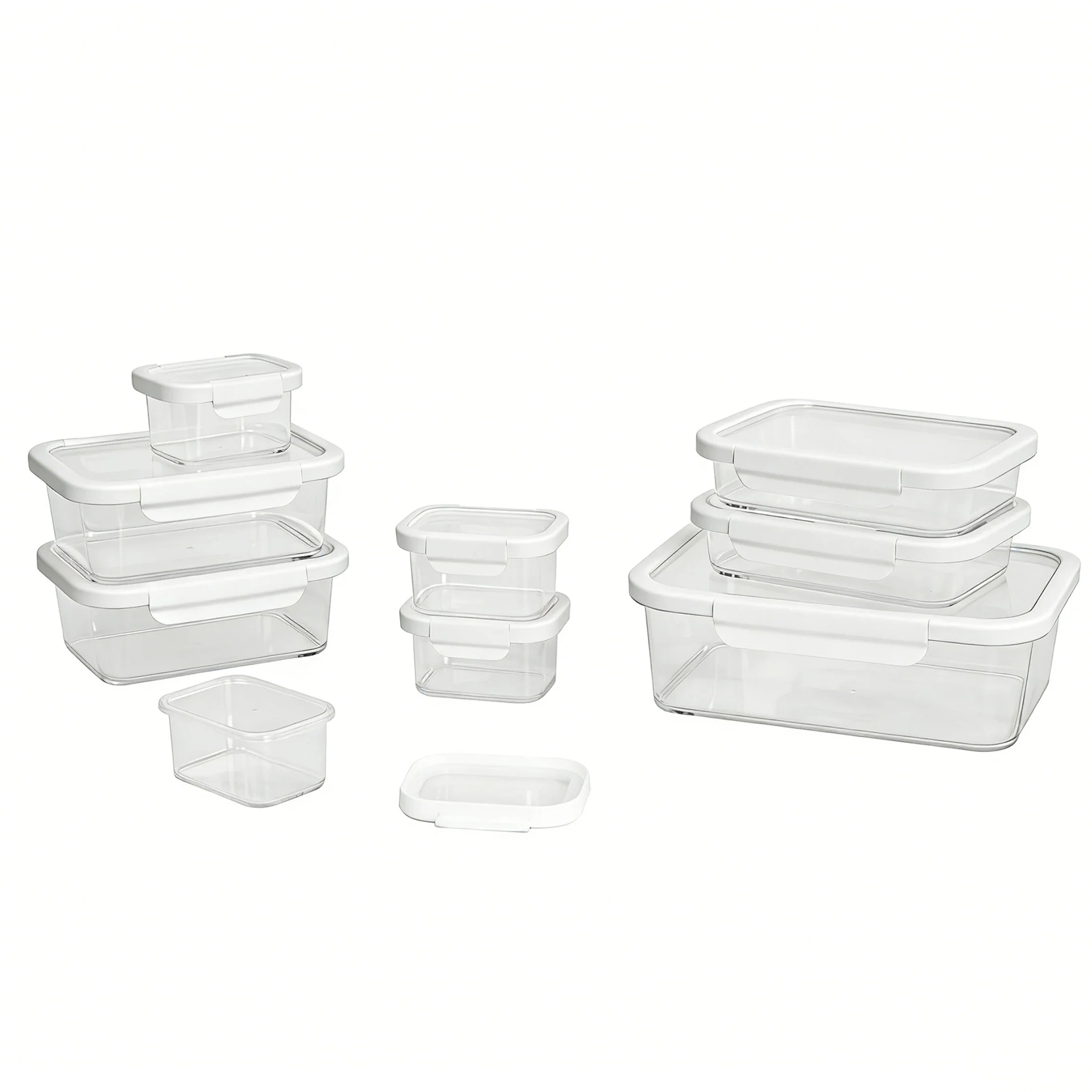 Rectangle Tritan Food Storage Container with Tritan Lid. Set Of 9, 18 Pieces, Ideal Use for Meal Prep and Batch Cooking
Rectangle Tritan Food Storage Container with Tritan Lid. Set Of 9, 18 Pieces, Ideal Use for Meal Prep and Batch Cooking