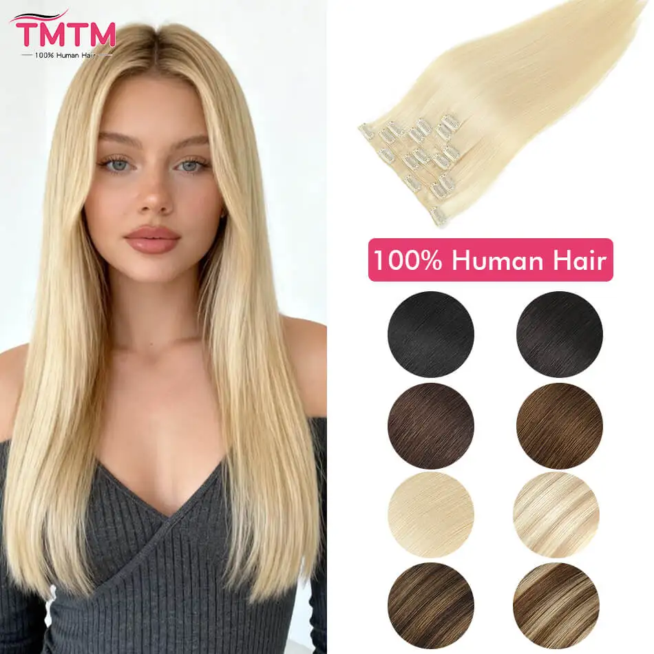 #613 Blonde Clips in Hair Extensions Brazilian Clip In Human Hair 7 Pcs/Set Full Head For Woman Clip Ins Human Hair Double Weft
#613 Blonde Clips in Hair Extensions Brazilian Clip In Human Hair 7 Pcs/Set Full Head For Woman Clip Ins Human Hair Double Weft
