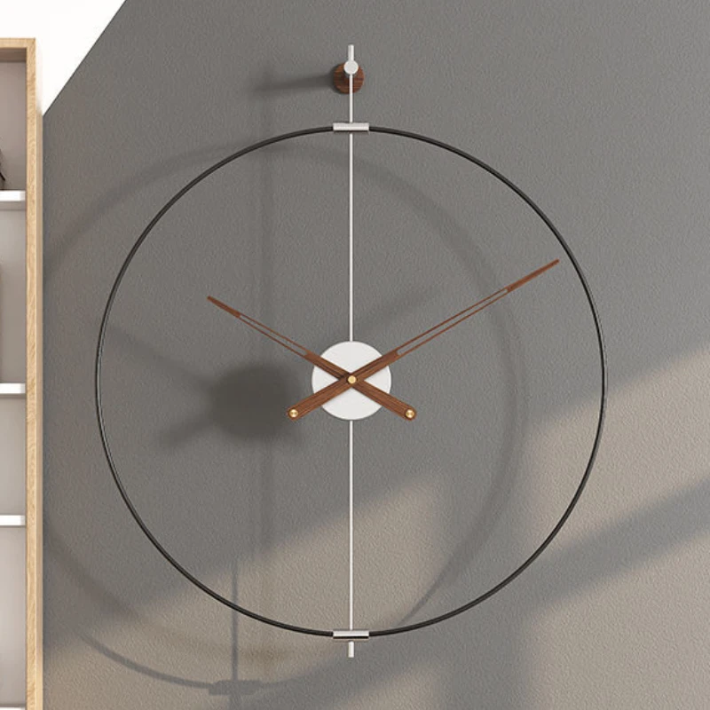 Single Ring Wall Clocks Round Silent Clock Art Elegant Home Ornaments Large Living Room Decoration with Walnut Pointer Design
Single Ring Wall Clocks Round Silent Clock Art Elegant Home Ornaments Large Living Room Decoration with Walnut Pointer Design