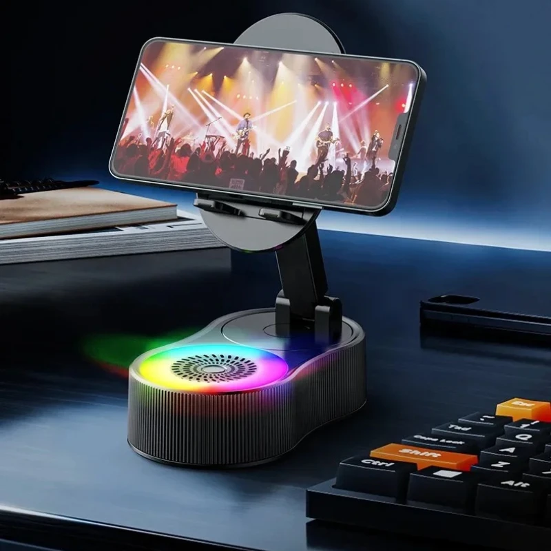 Portable Smart Induction Speaker Mobile Phone Holder Adjustable RGB Light Wireless Bluetooth Speaker Phone Reverse Charging
Portable Smart Induction Speaker Mobile Phone Holder Adjustable RGB Light Wireless Bluetooth Speaker Phone Reverse Charging