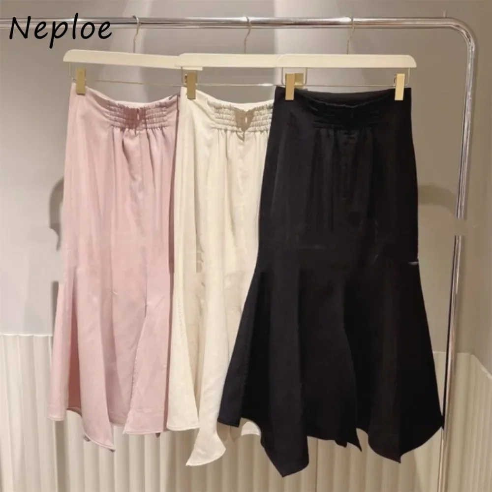 Neploe New Elegant Irregular Mermaid Falda Casual Ruffles Fresh Bodycon Mid-length Skirt Japan Literary Slim Waist Moda Faldas
Neploe New Elegant Irregular Mermaid Falda Casual Ruffles Fresh Bodycon Mid-length Skirt Japan Literary Slim Waist Moda Faldas