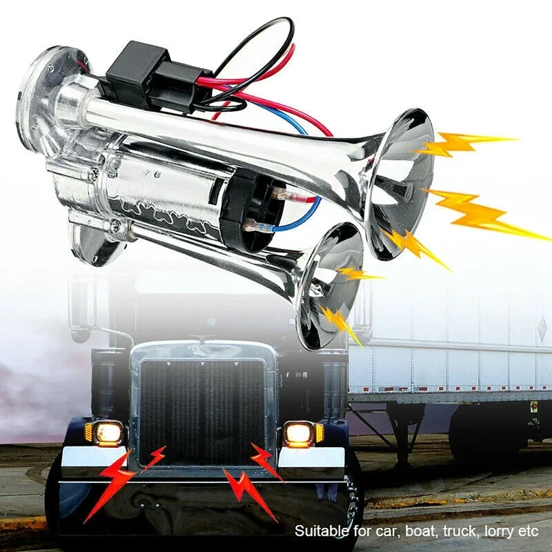 12V 300dB Universal Car Electric Horn Dual Trumpets Modification Super Loud for Boat Train Car Vehicle
12V 300dB Universal Car Electric Horn Dual Trumpets Modification Super Loud for Boat Train Car Vehicle