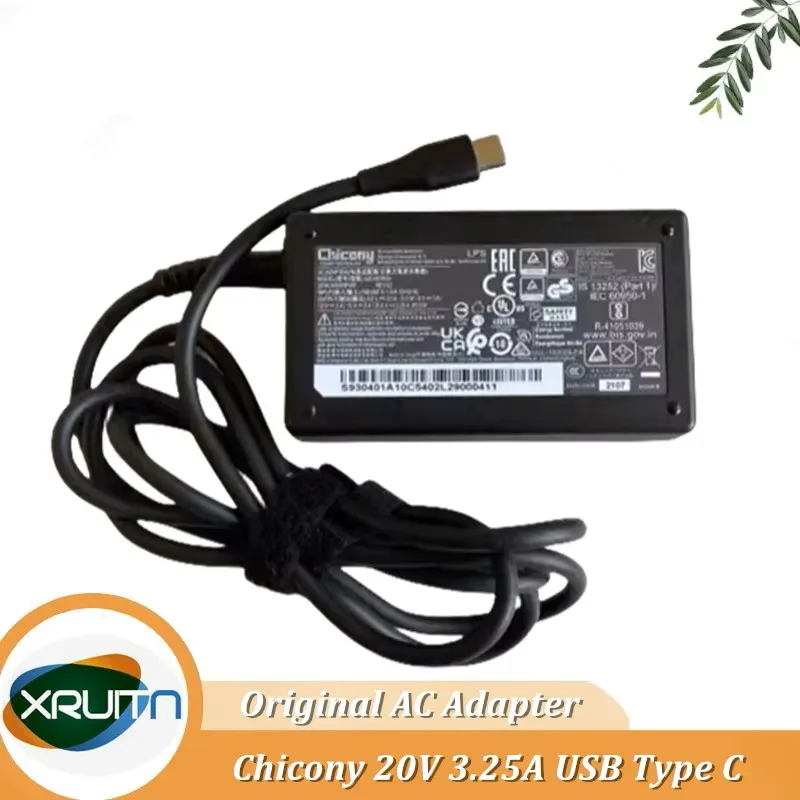 Original Chicony A20-065N3A 65W 20V 3.25A USB-C Type C AC Adapter Charger for Avita Admiror NS15A5UKW56-BB Laptop Power Supply
Original Chicony A20-065N3A 65W 20V 3.25A USB-C Type C AC Adapter Charger for Avita Admiror NS15A5UKW56-BB Laptop Power Supply