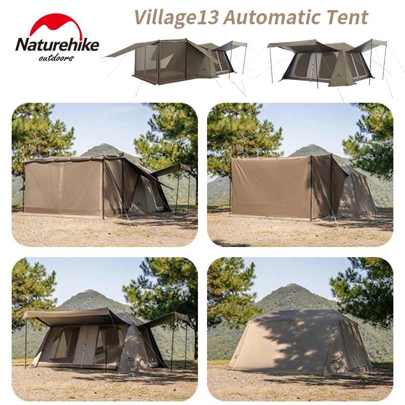 Naturehike Village13 Automatic Tent Flagship PRO for 4-8 Person Outdoor Camping Picnic Sunscreen Awning 150D Waterproof Big Tent
Naturehike Village13 Automatic Tent Flagship PRO for 4-8 Person Outdoor Camping Picnic Sunscreen Awning 150D Waterproof Big Tent