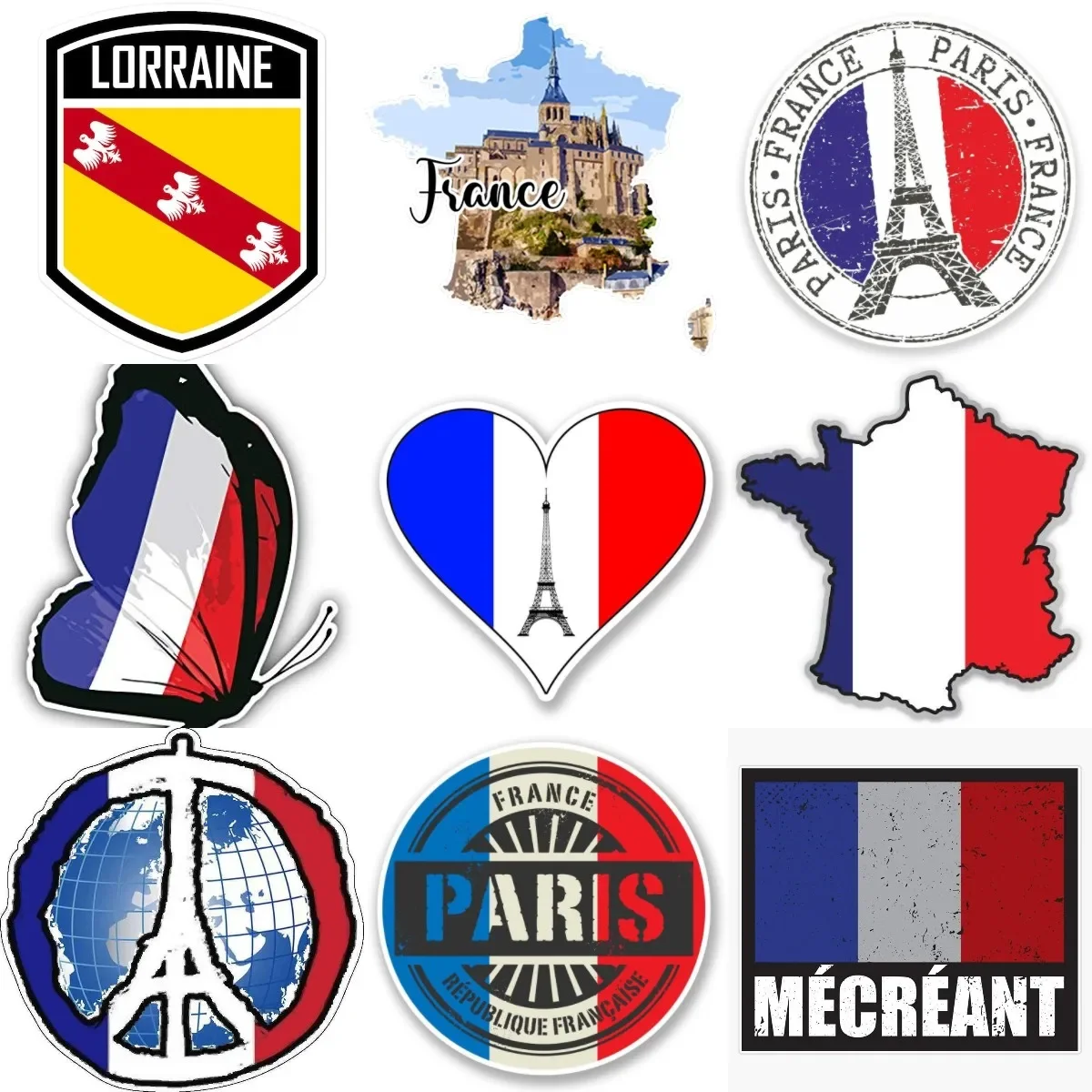 France French Flag Map Paris Tower Creative Stickers for Decorate Van Car Motorcycle Window Truck Bicycle Wall Decal Accessories
France French Flag Map Paris Tower Creative Stickers for Decorate Van Car Motorcycle Window Truck Bicycle Wall Decal Accessories