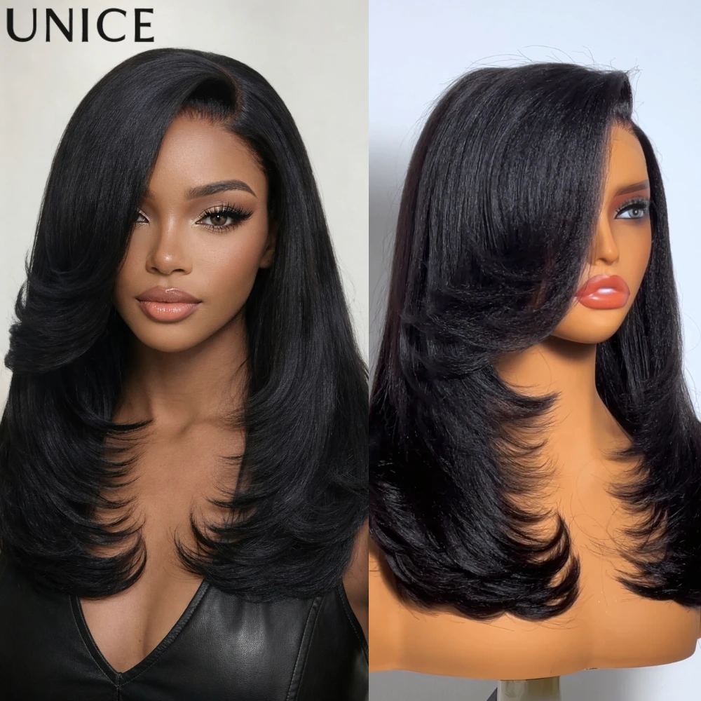 UNice 7x5 Lace Pre Cut Pre Bleached Pre Layered Side Part Yaki Straight Wig 100% Human Hair Short Bob Wig Glueless Install
UNice 7x5 Lace Pre Cut Pre Bleached Pre Layered Side Part Yaki Straight Wig 100% Human Hair Short Bob Wig Glueless Install