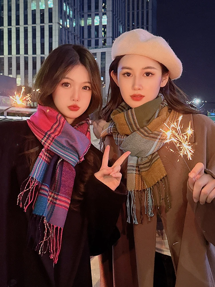 New Knitted Women Scarf Winter Ladies Vintage Preppy Style Plaid Tassel Lovers Scarve Mujer Foulard Bufanda Wrap Shawl Echarpe
New Knitted Women Scarf Winter Ladies Vintage Preppy Style Plaid Tassel Lovers Scarve Mujer Foulard Bufanda Wrap Shawl Echarpe