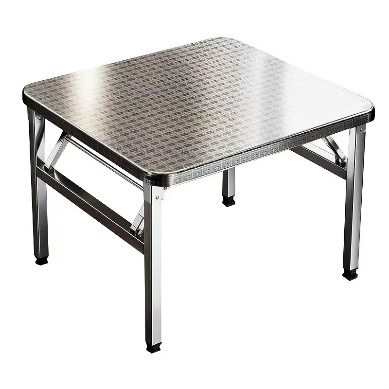 Stainless steel folding household table, outdoor dining table
Stainless steel folding household table, outdoor dining table