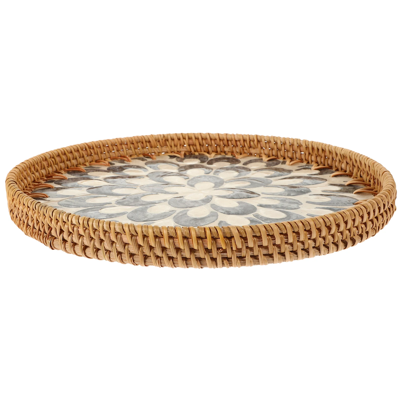Rattan Shell 30cm Round H made Woven Food Serving Tray Baskets Large Capacity Kitchen Serving Decorative Fruit Snack Trays
Rattan Shell 30cm Round H made Woven Food Serving Tray Baskets Large Capacity Kitchen Serving Decorative Fruit Snack Trays