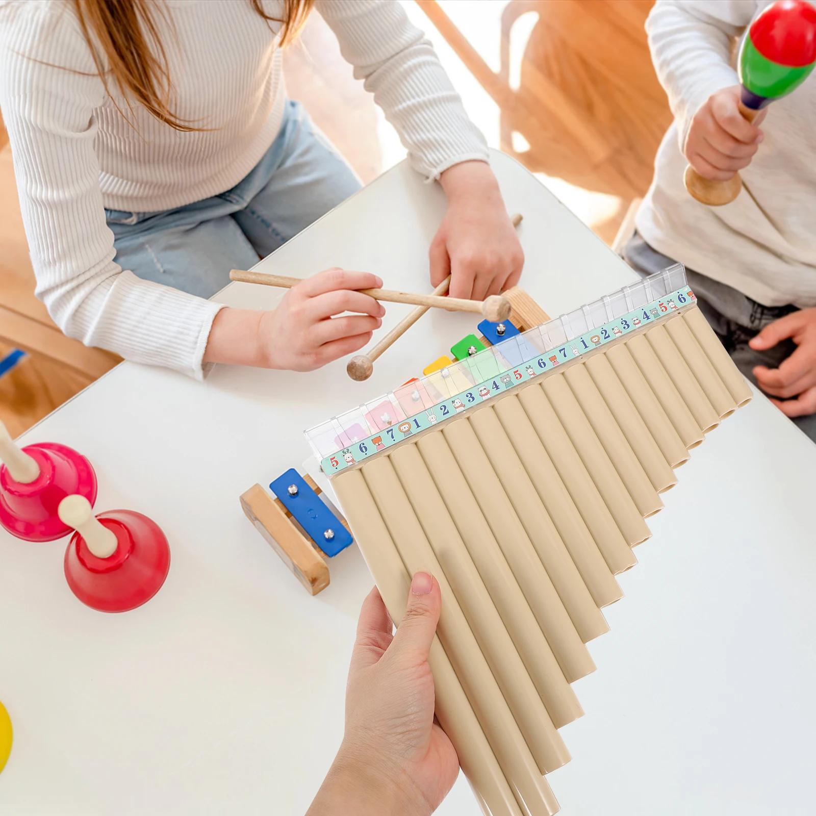 Pan Flute Beginner Portable Environmental Friendly Musical Instrument for Kids Safe No Strange Smell Polished Surface
Pan Flute Beginner Portable Environmental Friendly Musical Instrument for Kids Safe No Strange Smell Polished Surface