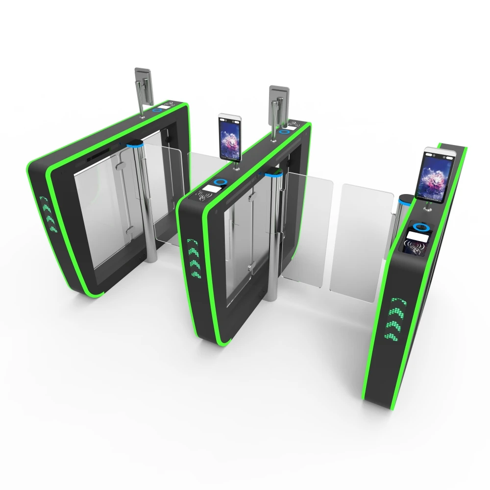 Pedestrian Entry Exit Turnstile Public Office Building Barrier with RGB Edge Light Indicator Speed Gate
Pedestrian Entry Exit Turnstile Public Office Building Barrier with RGB Edge Light Indicator Speed Gate