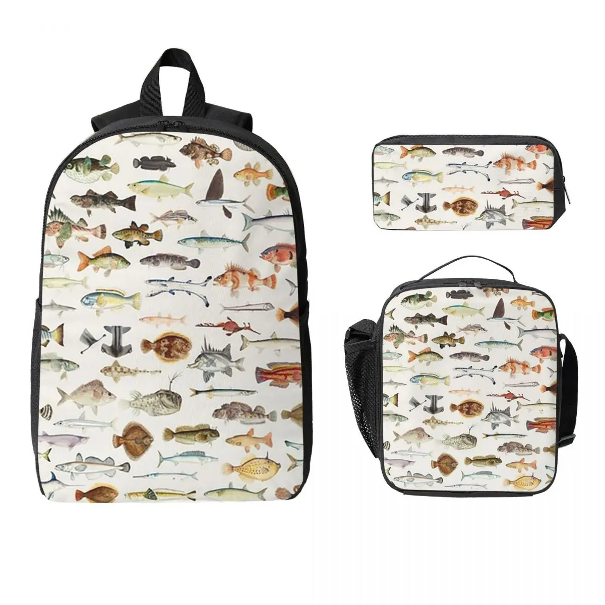 Fish Chart Backpack Student Boys Girls BookBag School Bag Laptop Shoulder Bags 3ps Insulated Lunch Bag Pencil Case
Fish Chart Backpack Student Boys Girls BookBag School Bag Laptop Shoulder Bags 3ps Insulated Lunch Bag Pencil Case