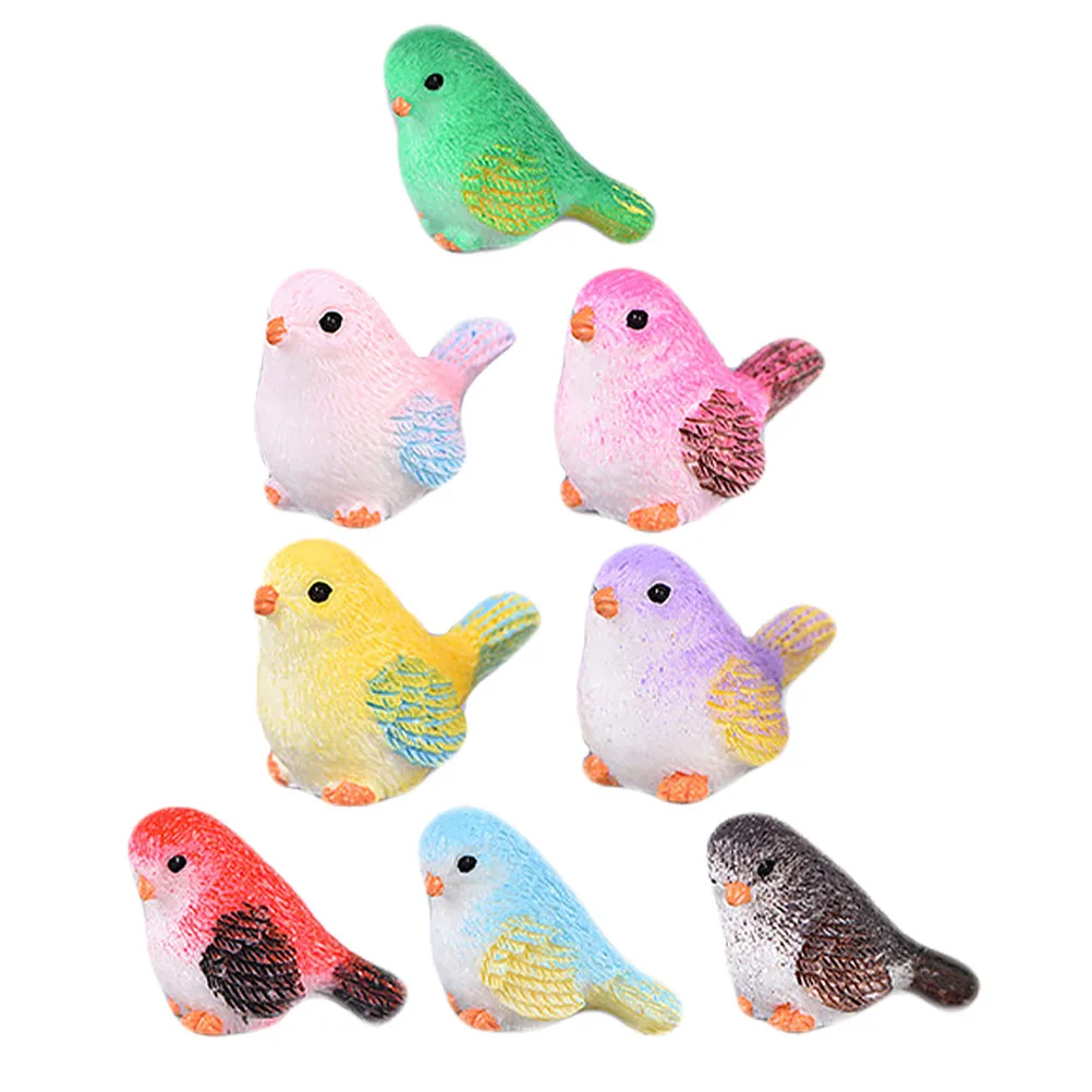 8pcs Bird Decorative Statue Ornaments Resin Miniature Bright Colors Bedroom Car Party Craft Figurine
8pcs Bird Decorative Statue Ornaments Resin Miniature Bright Colors Bedroom Car Party Craft Figurine