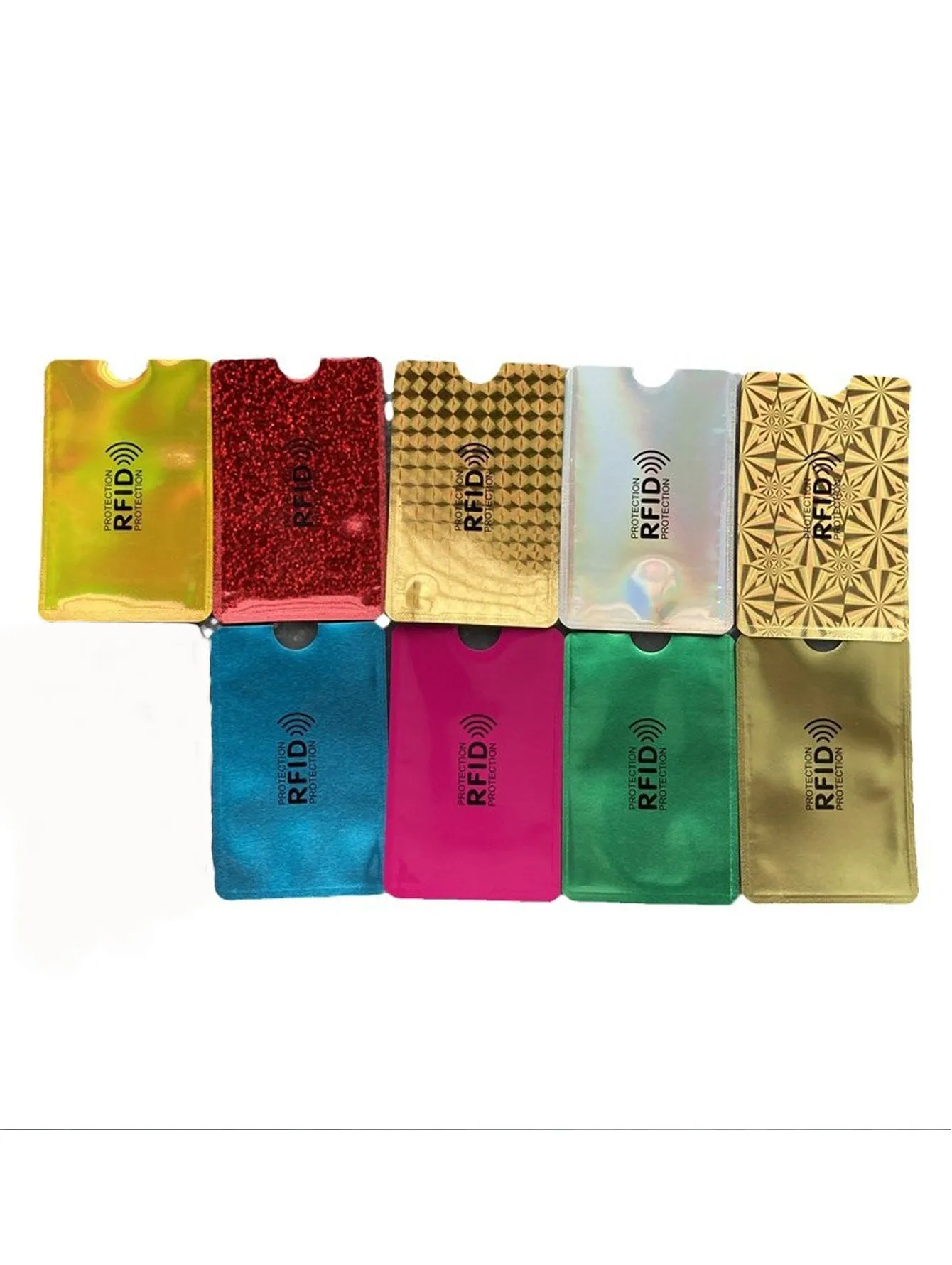 9pcs mixed color RFID shielding card cover - anti-theft, NFC shielding ID and credit card protector, card protection cover
9pcs mixed color RFID shielding card cover - anti-theft, NFC shielding ID and credit card protector, card protection cover