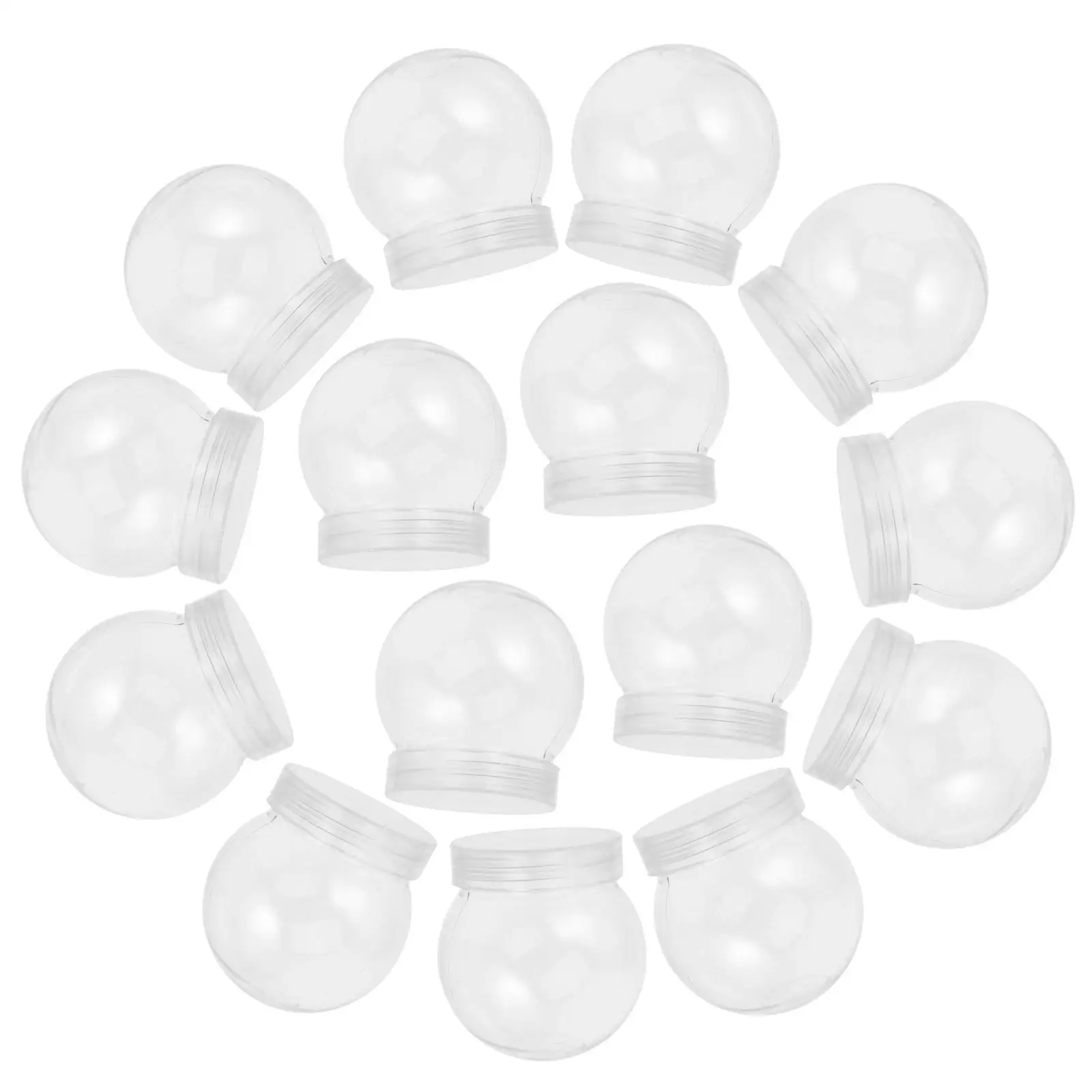 15 Pcs Plastic Snow Globes Empty DIY Water Ball Shape Round Globes for Crafts Container Transparent Decorative Globe Kit
15 Pcs Plastic Snow Globes Empty DIY Water Ball Shape Round Globes for Crafts Container Transparent Decorative Globe Kit