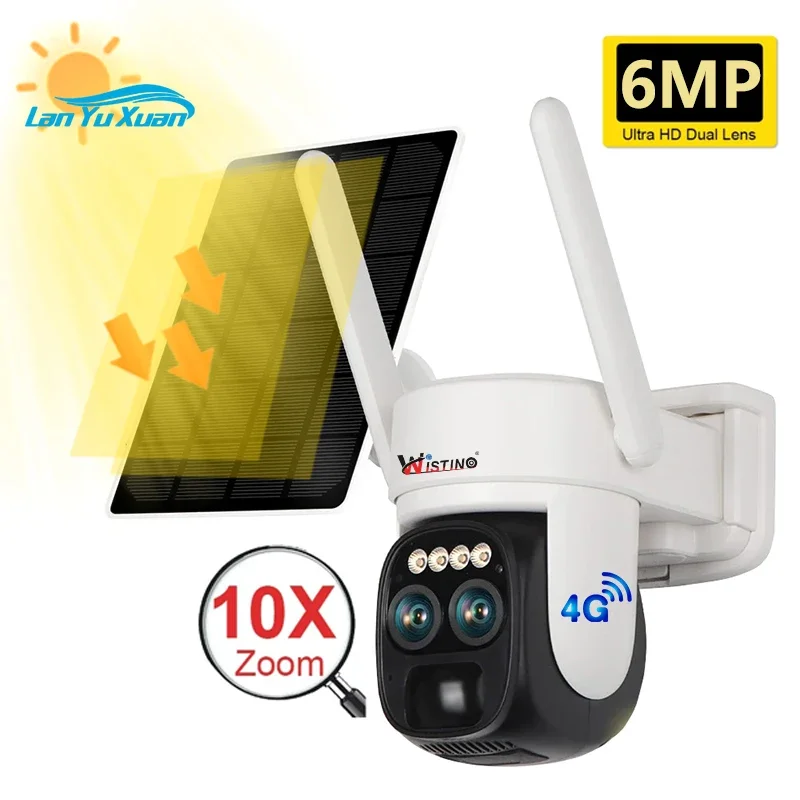 Wistino 3K Dual Lens 10x Zooming Okam Solar Wireless Wifi 4G Camera 6MP Audio Colorful Night Vision 4G Solar Camera
Wistino 3K Dual Lens 10x Zooming Okam Solar Wireless Wifi 4G Camera 6MP Audio Colorful Night Vision 4G Solar Camera