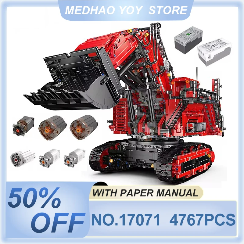 Mould King 17070/17071 Technical Car Building Block Remote Control R9800 Excavator Model Assembly Truck Brick Kid Christmas Gift
Mould King 17070/17071 Technical Car Building Block Remote Control R9800 Excavator Model Assembly Truck Brick Kid Christmas Gift