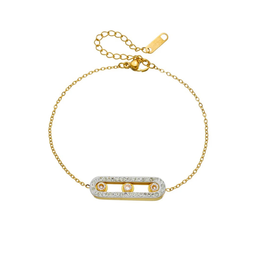 Punk Iced Out Bling Zirconia Paperclip Charm Bracelet Female Gold Color Stainless Steel Chain Link Bracelet for Woman Jewelry
Punk Iced Out Bling Zirconia Paperclip Charm Bracelet Female Gold Color Stainless Steel Chain Link Bracelet for Woman Jewelry