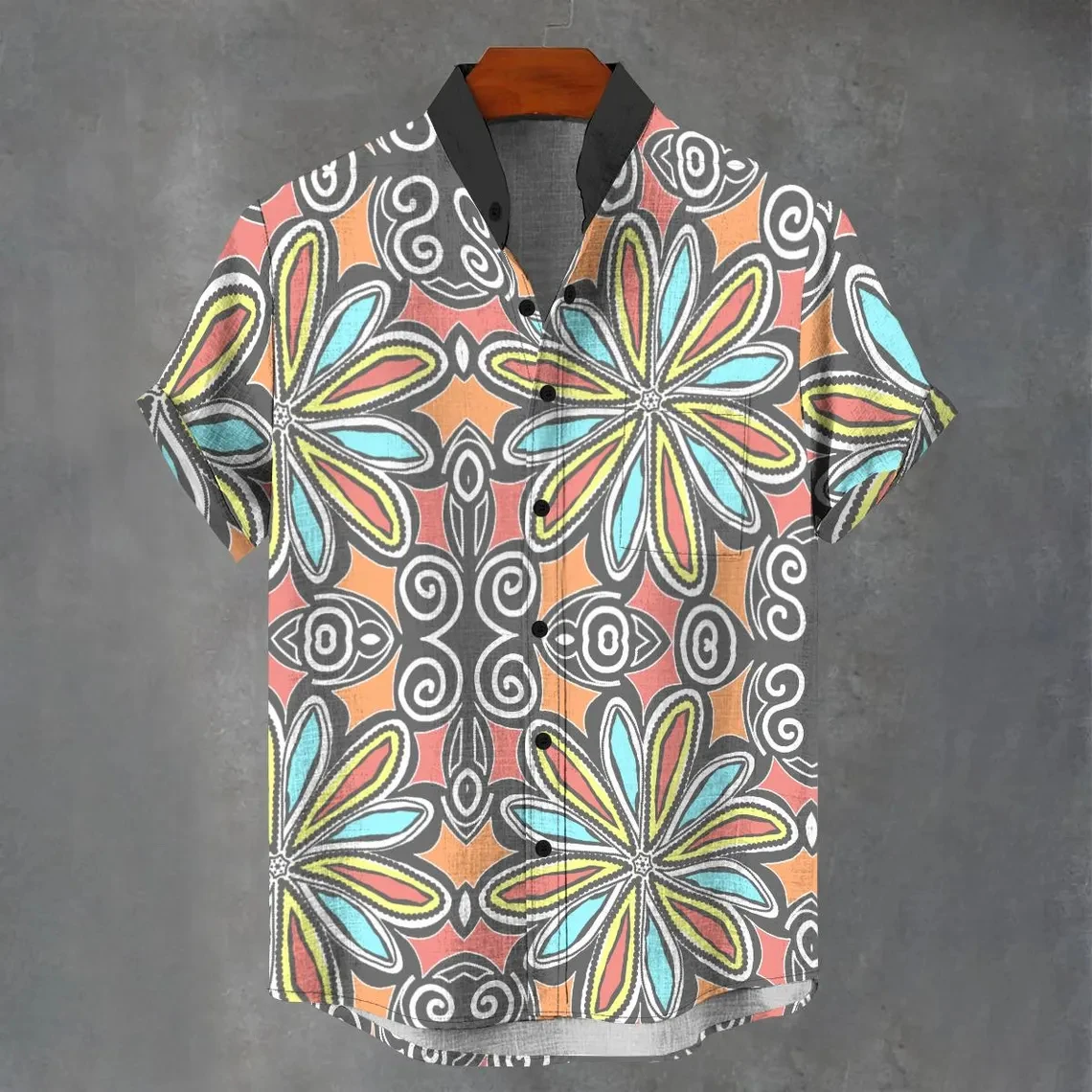 Mens Hawaiian Shirt Ethnic Tribal Floral Geometric Print Short Sleeve Breathable Casual Summer Beach Vacation Fashion Blouses
Mens Hawaiian Shirt Ethnic Tribal Floral Geometric Print Short Sleeve Breathable Casual Summer Beach Vacation Fashion Blouses