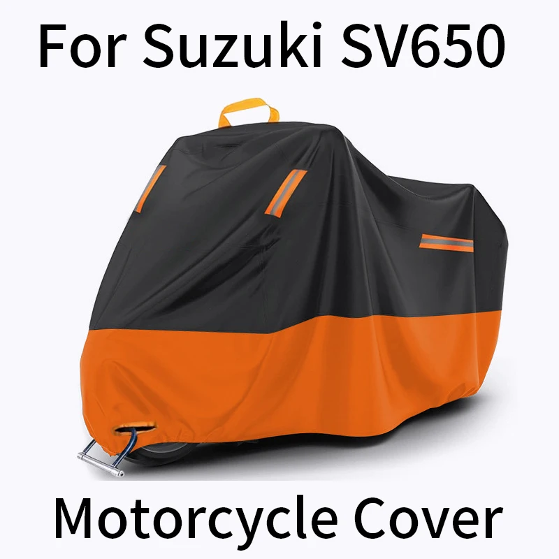 For Suzuki SV650, Waterproof UV Dustproof Motorcycle Cover with Reflective Strips, Lock Holes & Storage Bag
For Suzuki SV650, Waterproof UV Dustproof Motorcycle Cover with Reflective Strips, Lock Holes & Storage Bag