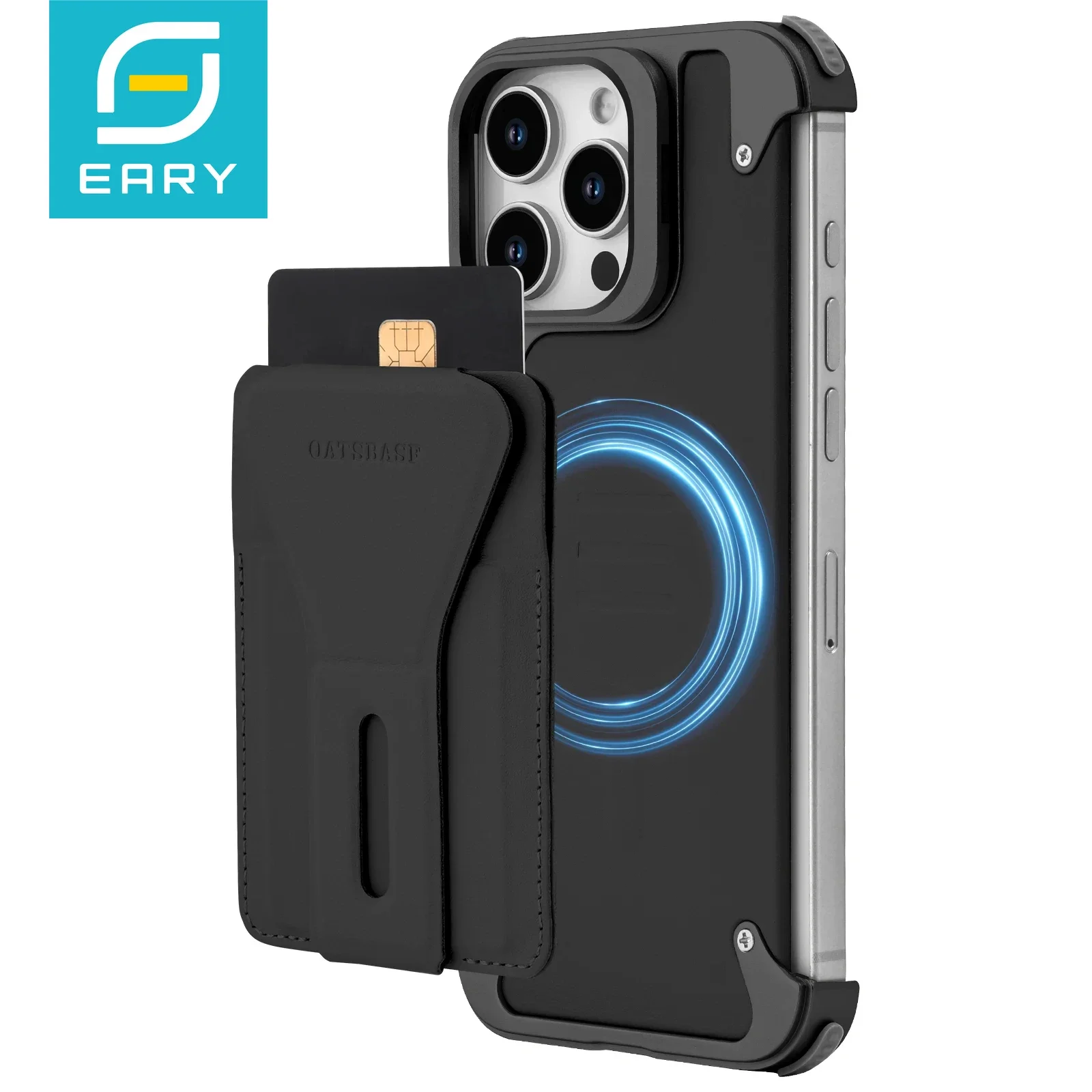 Eary Magnetic Card Case for iPhone 16 Pro Max Removable Wallet Holder Frameless Leather Bumper Camera Lens Stand Credit Slots
Eary Magnetic Card Case for iPhone 16 Pro Max Removable Wallet Holder Frameless Leather Bumper Camera Lens Stand Credit Slots