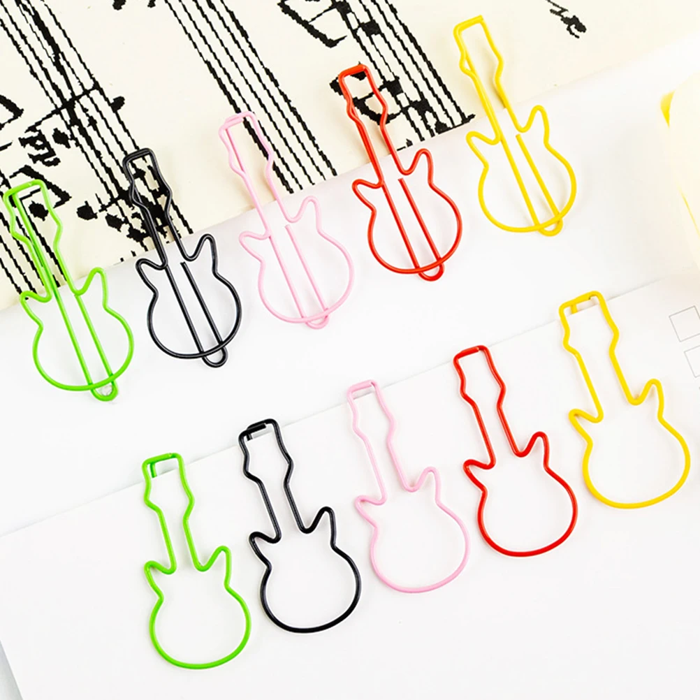 50 Pcs Guitar Paper Clip Fun Metal Cute Bookmark Decorative Binder Clips Colorful Music Shaped
50 Pcs Guitar Paper Clip Fun Metal Cute Bookmark Decorative Binder Clips Colorful Music Shaped