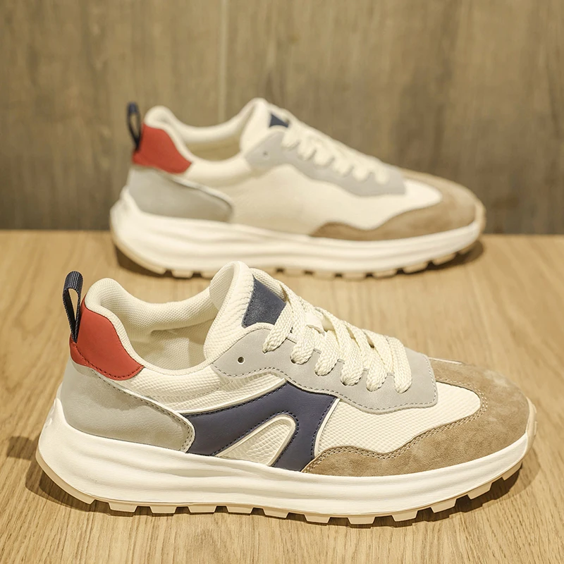 Spring New Men Casual Sports Shoes Versatile Leather Surface Thick Sole and Versatile Men Shoes Outdoors Comfortable Sneakers
Spring New Men Casual Sports Shoes Versatile Leather Surface Thick Sole and Versatile Men Shoes Outdoors Comfortable Sneakers