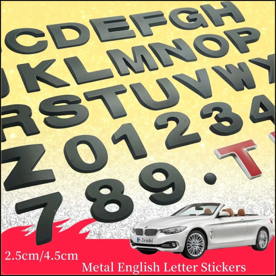 2.5cm Metal English Letter Car Decoration House Number Door Plate Black Silver DIY Digital Mark Alphabet Sticker
2.5cm Metal English Letter Car Decoration House Number Door Plate Black Silver DIY Digital Mark Alphabet Sticker