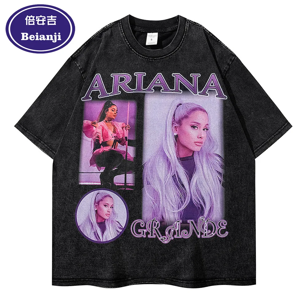 trendy brand singers character printing oversize short-sleeved T-shirts for men washing water old high street half-sleeved t
trendy brand singers character printing oversize short-sleeved T-shirts for men washing water old high street half-sleeved t