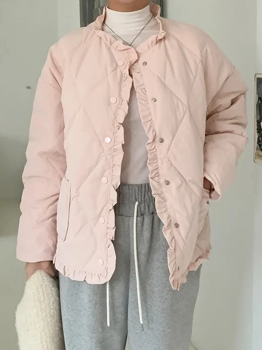 Sweet Gentle Cotton Jaet Women's Chic Winter Aosphere Sensation Single Button Diamond id Softn Long Sve Coat
Sweet Gentle Cotton Jaet Women's Chic Winter Aosphere Sensation Single Button Diamond id Softn Long Sve Coat