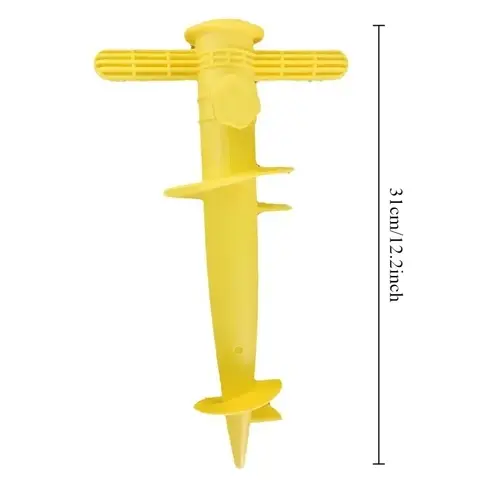 1 szt. Plastikowy śruba do parasola plażowego, spiralna podstawa parasola z tworzywa sztucznego, kotwa do parasola plażowego, regulowane narzędzie do mocowania w piasku