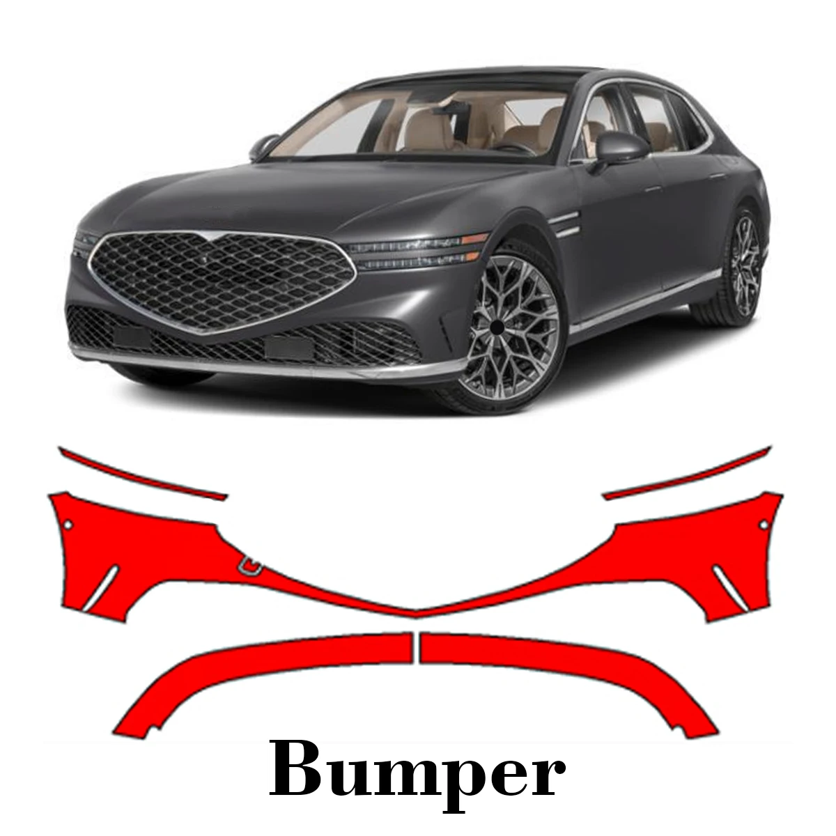 Car Precut Paint Protection Film Front Bumper Anti-scratch Exterior TPU PPF For Genesis G90 2023-2025
Car Precut Paint Protection Film Front Bumper Anti-scratch Exterior TPU PPF For Genesis G90 2023-2025