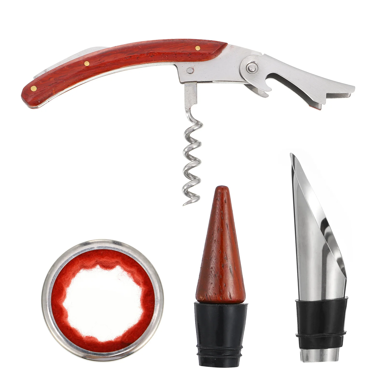 3Pcs Wine Cork Remover Tool Set Heavy Duty Red Wine Opening Device Non Deformable Comfort Grip for Pulling Portable
3Pcs Wine Cork Remover Tool Set Heavy Duty Red Wine Opening Device Non Deformable Comfort Grip for Pulling Portable