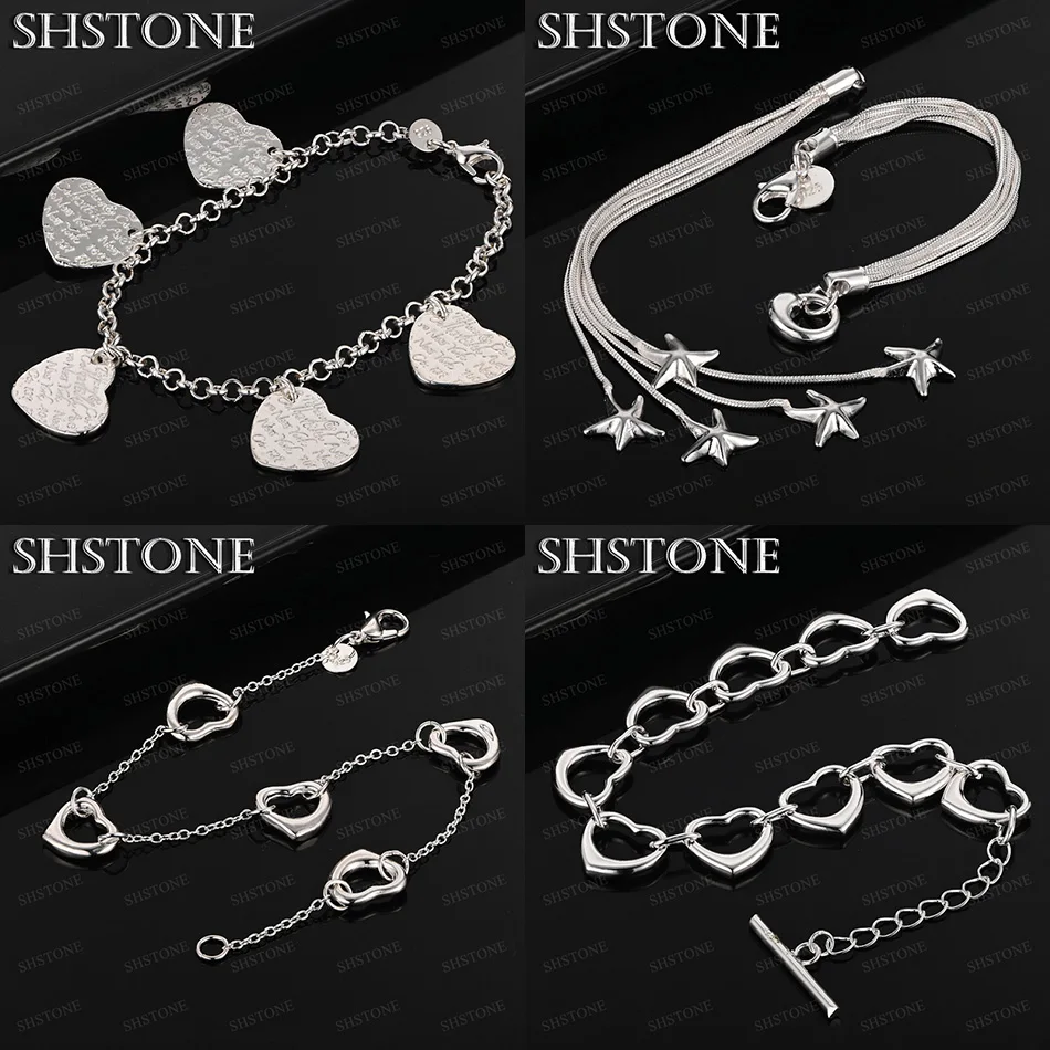 High Quality 925 Sterling Silver Starfish Love Heart Bracelets Women Fashion Wedding Party Lovers Jewelry Cute Gift Accessories
High Quality 925 Sterling Silver Starfish Love Heart Bracelets Women Fashion Wedding Party Lovers Jewelry Cute Gift Accessories
